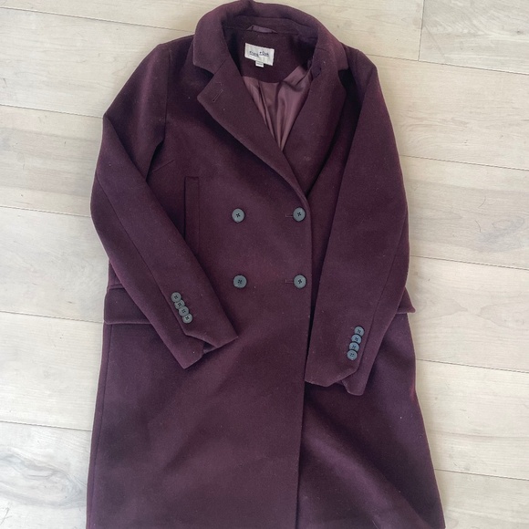 Frank and Oak Merlot Wool-Blend Coat – Size M - Picture 1 of 2